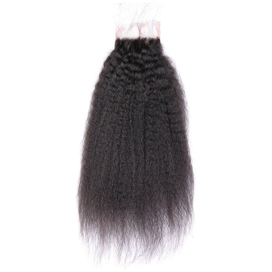 Kinky Straight 4x4 Human Hair Closure